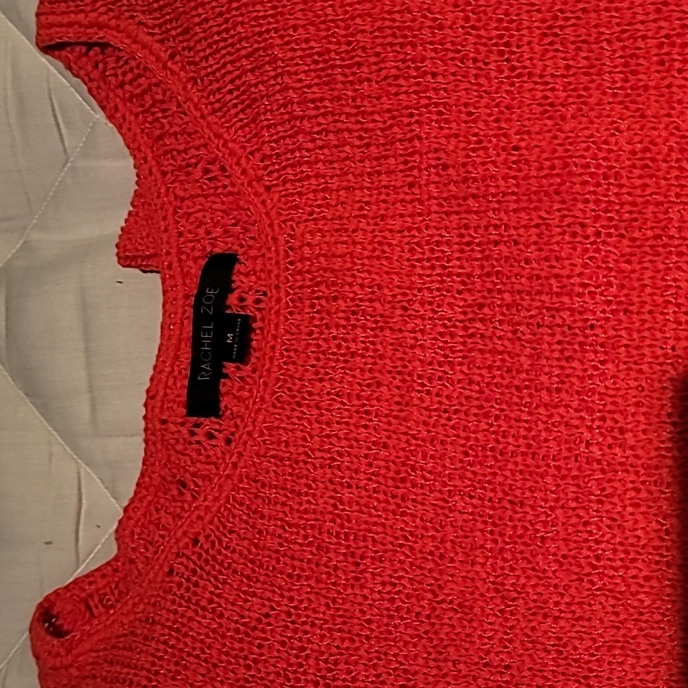 Rachel Zoe Medium Bright Coral Sweater